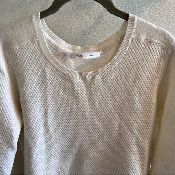 Athleta Cream Pullover Sweater Size S - Picture 2 of 10